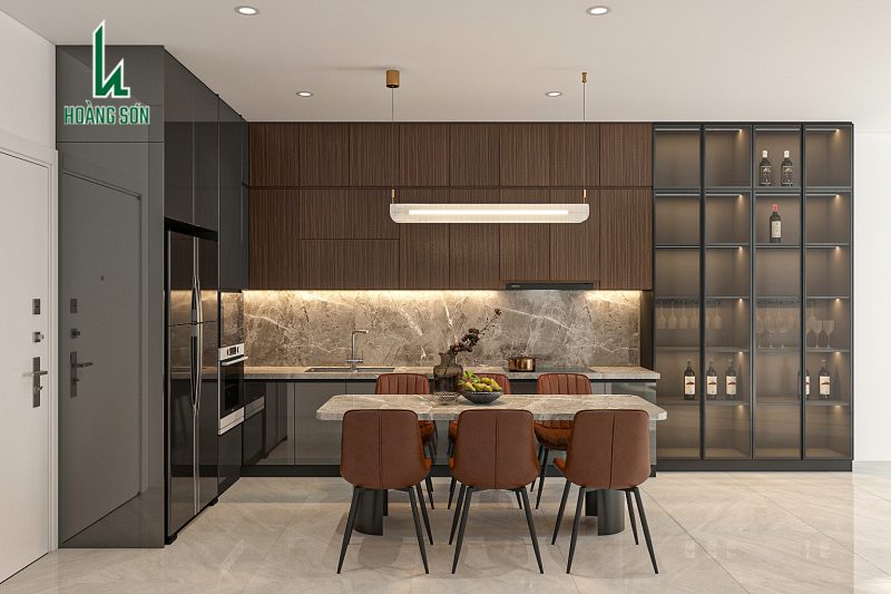 Tủ bếp nhựa phủ Melamine TB002 