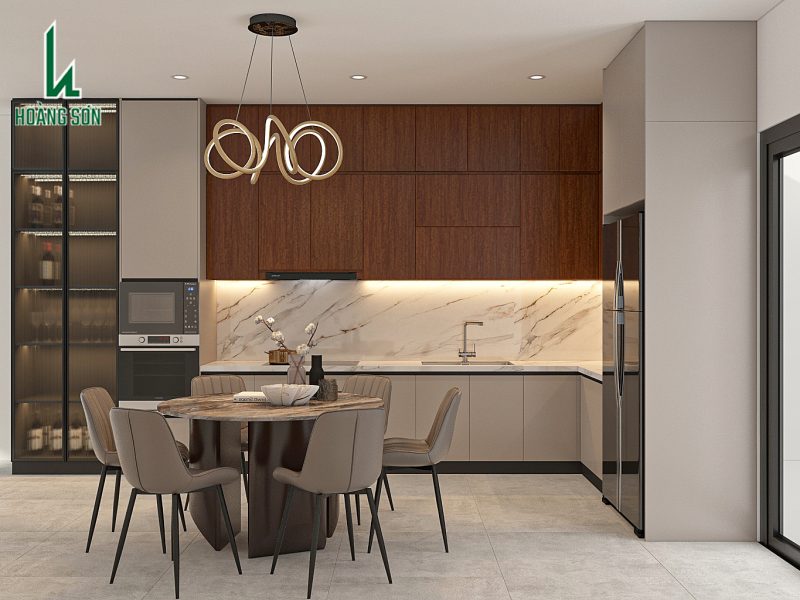 Tủ bếp nhựa phủ Melamine