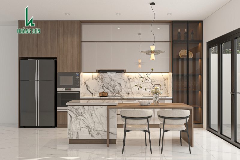 Tủ bếp nhựa Picomat phủ Melamine 