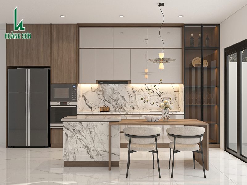 Tủ bếp nhựa Picomat phủ Melamine