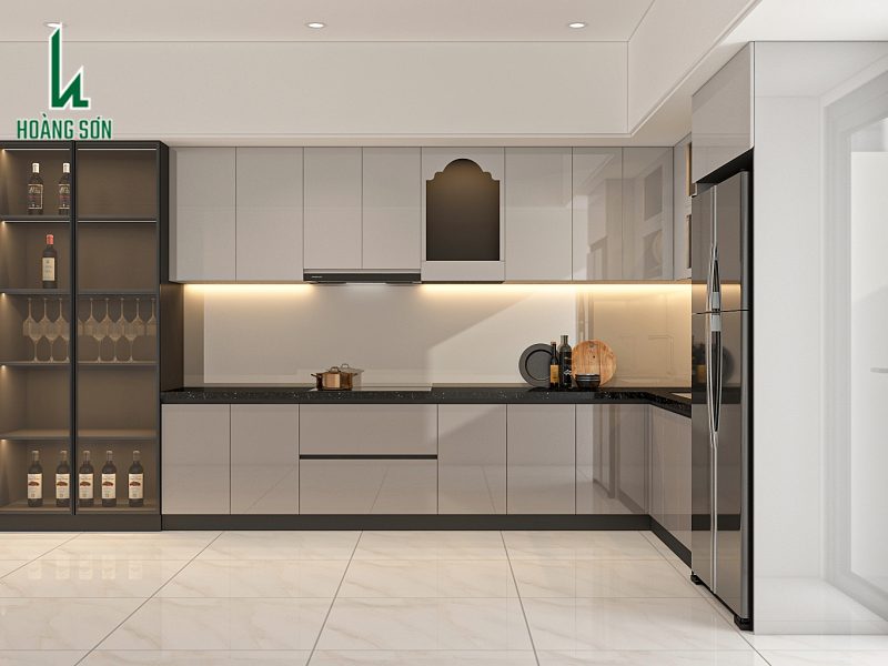 Tủ bếp nhựa Acrylic TB005
