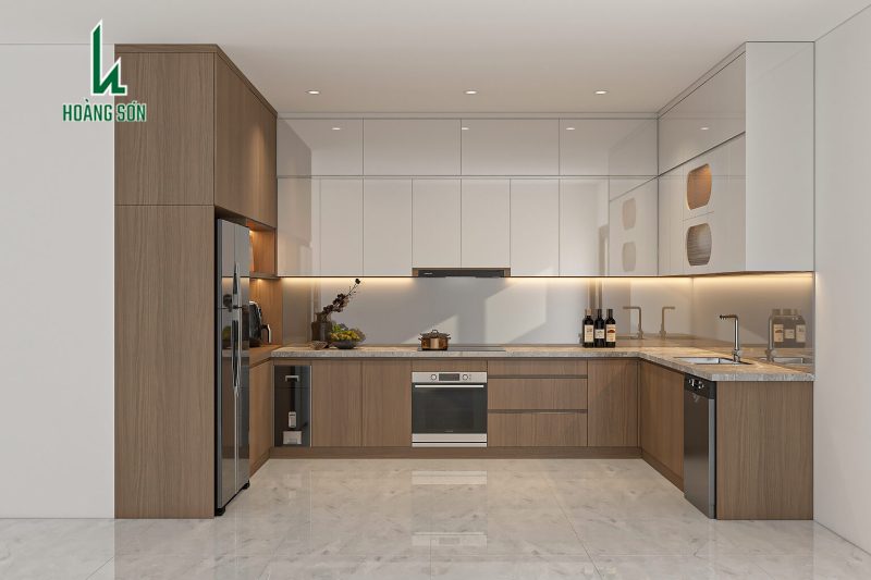 Tủ bếp MDF phủ Mealamile TB004.1