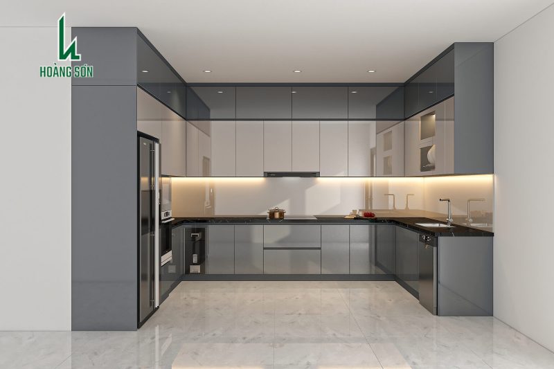 Tủ bếp nhựa phủ Acrylic TB003 