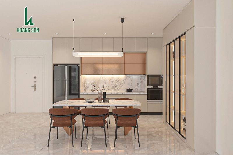 Tủ bếp MDF phủ Acrylic TB005 