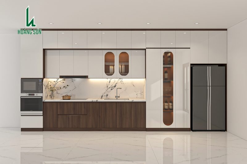 Tủ bếp nhựa phủ Acrylic TB007 