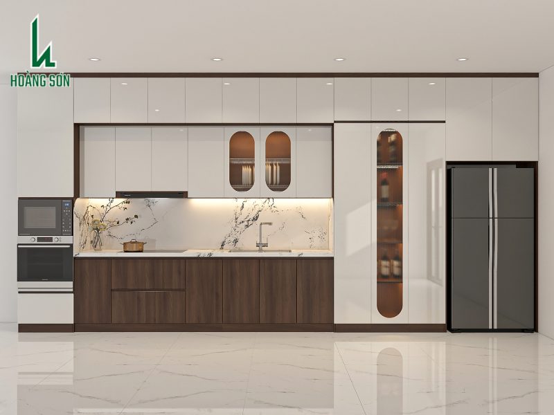 Tủ bếp nhựa phủ Acrylic TB007